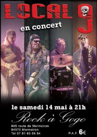 LOCAL 9 en concert au Rock à Gogo. Le samedi 14 mai 2016 à Mormoiron. Vaucluse.  21H00